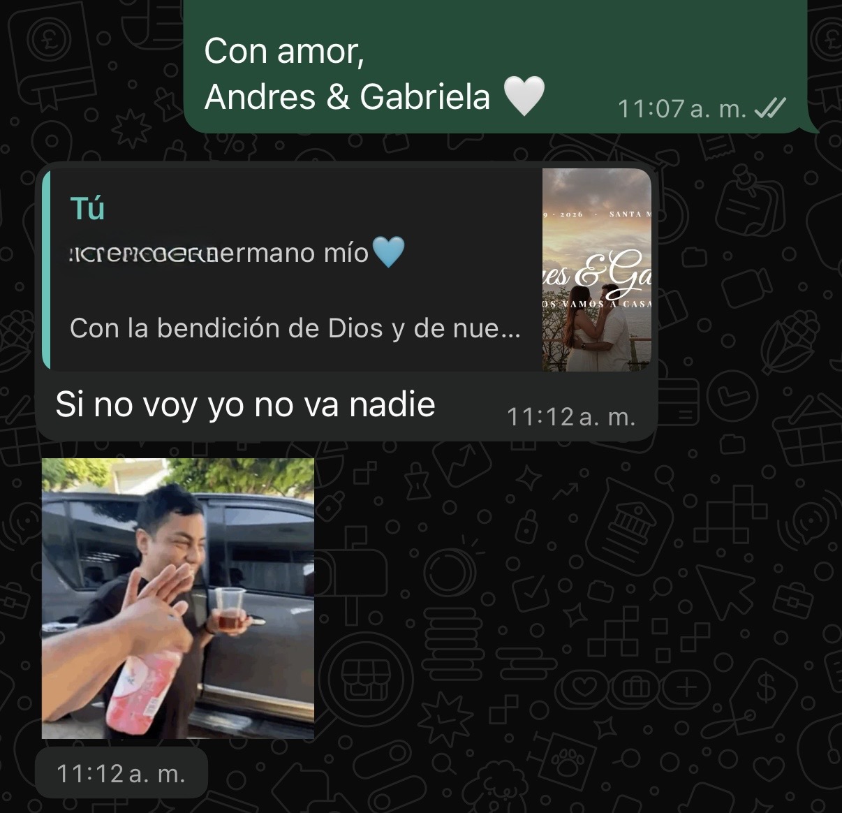 Reacción real por WhatsApp: 'Si no voy yo no va nadie'